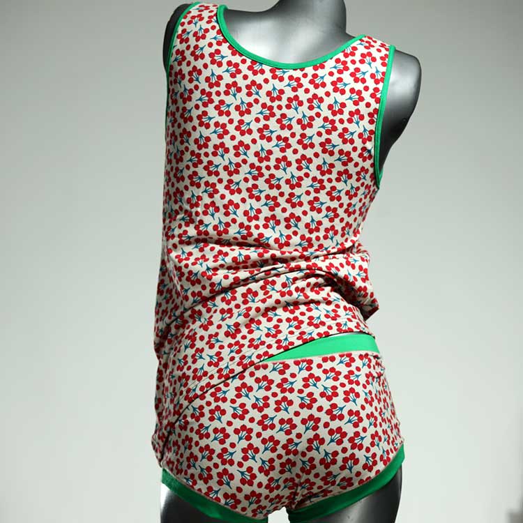 bequeme süße bunte ökologische Unterwäsche Set für DamenPanty / Hotpant mit Top aus Baumwolle thumbnail