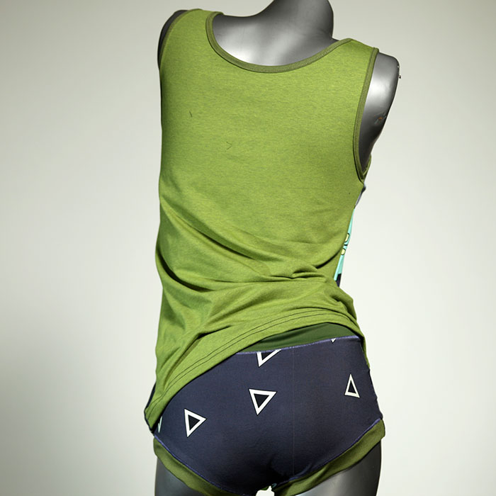 günstige schöne farbige  Unterwäsche Set für DamenPanty / Hotpant mit Top aus Baumwolle thumbnail