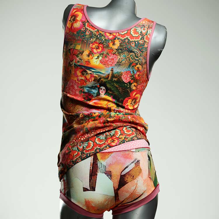 farbige süße sexy gemusterte Unterwäsche Set für DamenPanty / Hotpant mit Top aus Baumwolle thumbnail
