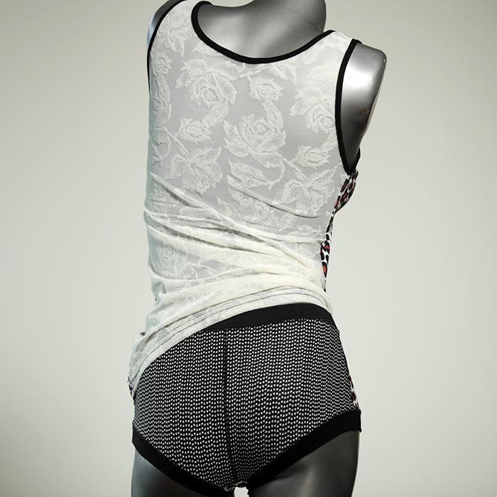 bequeme gemusterte sexy schöne Unterwäsche Set für DamenPanty / Hotpant mit Top aus Baumwolle thumbnail