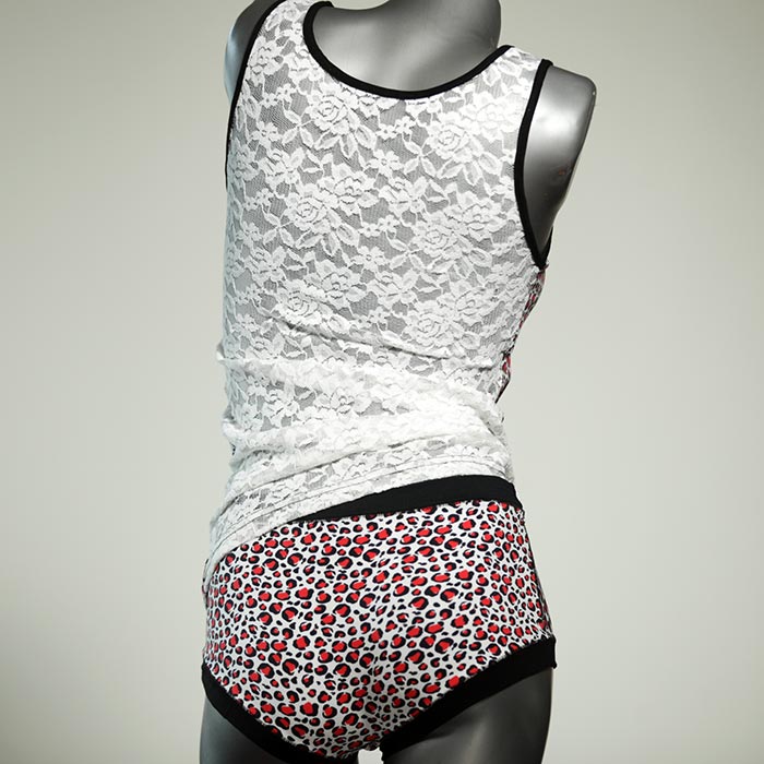 sexy farbige preiswerte bequeme Unterwäsche Set für DamenPanty / Hotpant mit Top aus Baumwolle thumbnail