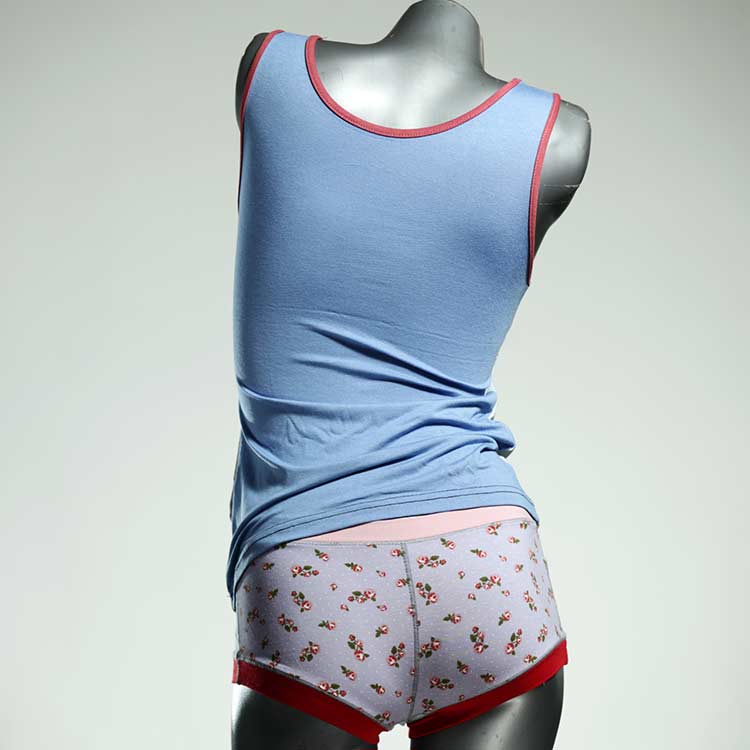 bunte gemusterte schöne attraktive Unterwäsche Set für DamenPanty / Hotpant mit Top aus Baumwolle