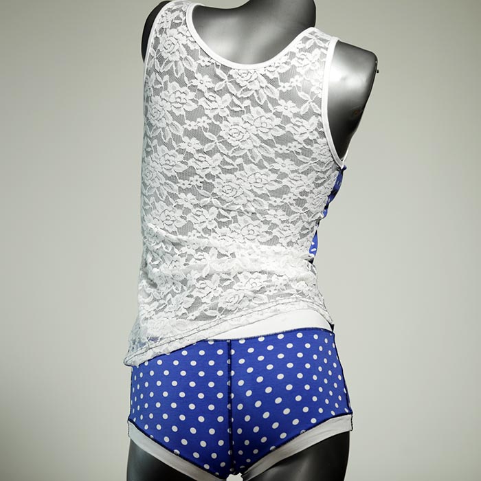 handgemachte nachhaltige sexy attraktive Unterwäsche Set für DamenPanty / Hotpant mit Top aus Baumwolle thumbnail