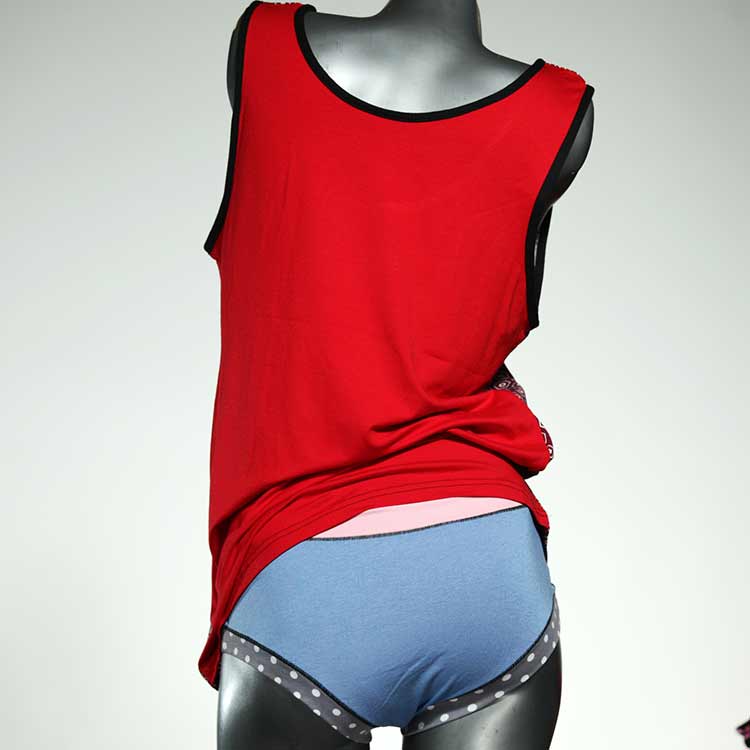 günstige bunte preiswerte nachhaltige Unterwäsche Set für DamenPanty / Hotpant mit Top aus Baumwolle thumbnail