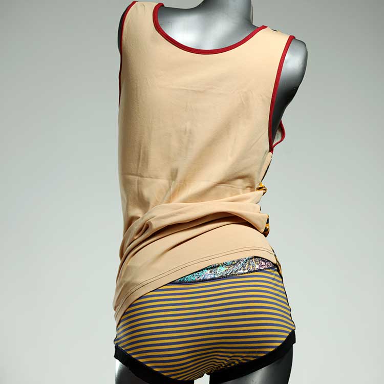 attraktive schöne günstige nachhaltige Unterwäsche Set für DamenPanty / Hotpant mit Top aus Baumwolle