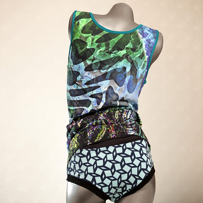 bunte gemusterte attraktive ökologische Unterwäsche Set für DamenPanty / Hotpant mit Top aus Baumwolle thumbnail