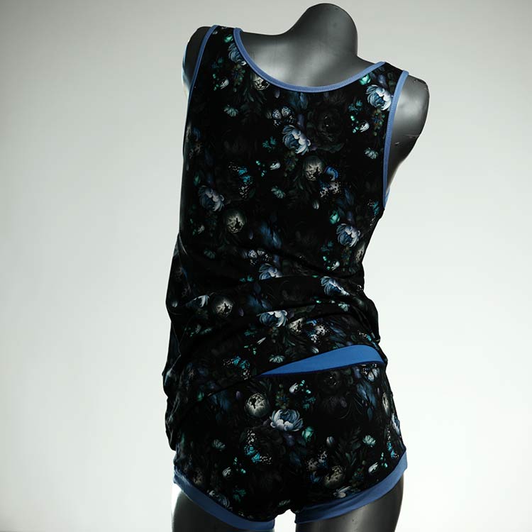 farbige preiswerte gemusterte bunte Unterwäsche Set für DamenPanty / Hotpant mit Top aus Baumwolle thumbnail