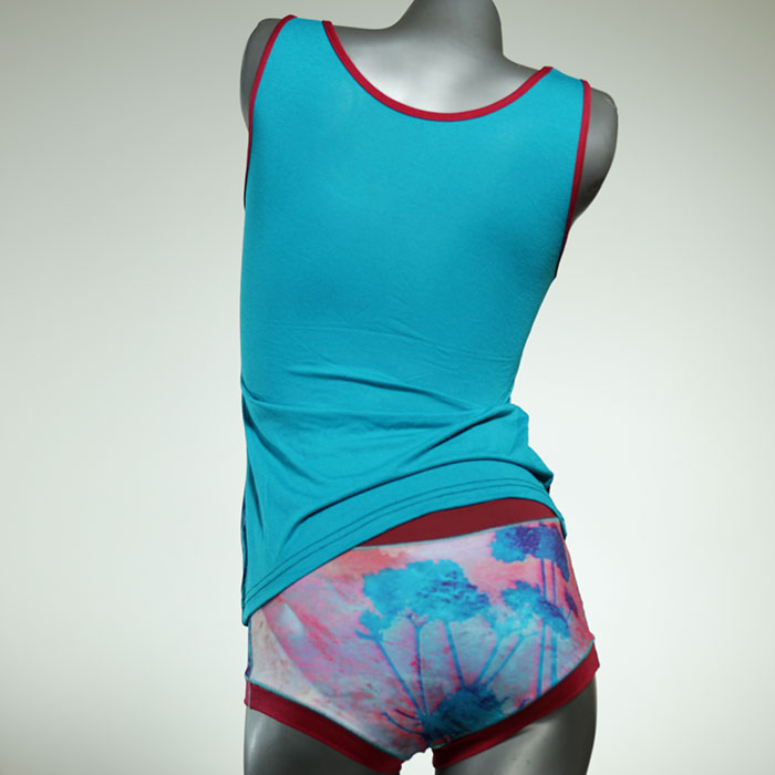 sexy farbige günstige Unterwäsche Set für DamenPanty / Hotpant mit Top aus Baumwolle thumbnail