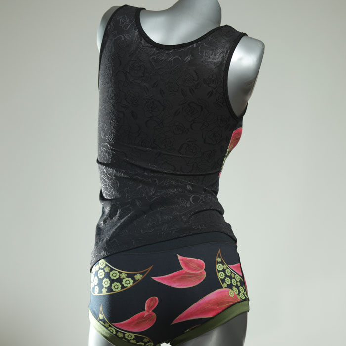 süße handgemachte bunte sexy Unterwäsche Set für DamenPanty / Hotpant mit Top aus Baumwolle thumbnail