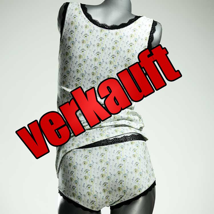 bunte attraktive preiswerte handgemachte Unterwäsche Set für DamenPanty / Hotpant mit Top aus Baumwolle