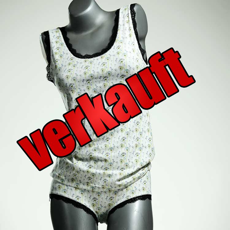bunte attraktive preiswerte handgemachte Unterwäsche Set für DamenPanty / Hotpant mit Top aus Baumwolle