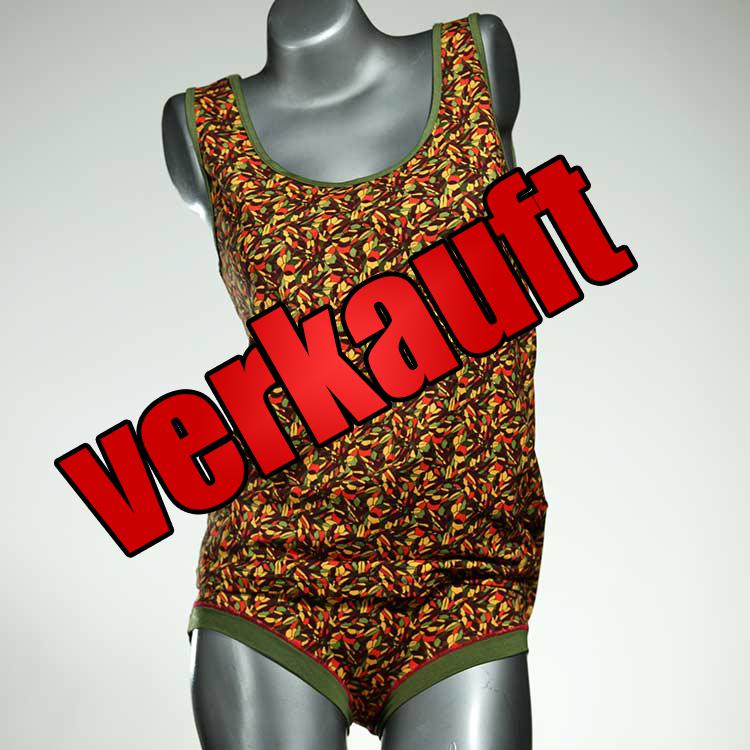 preiswerte bequeme ökologische gemusterte Unterwäsche Set für DamenPanty / Hotpant mit Top aus Baumwolle