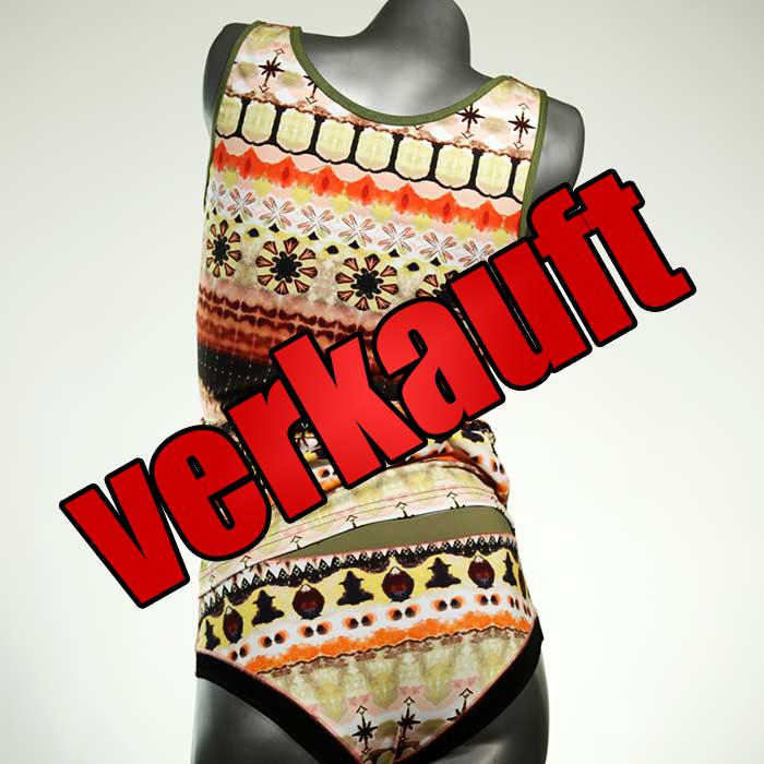 nachhaltige farbige ökologische günstige Unterwäsche Set für DamenPanty / Hotpant mit Top aus Baumwolle