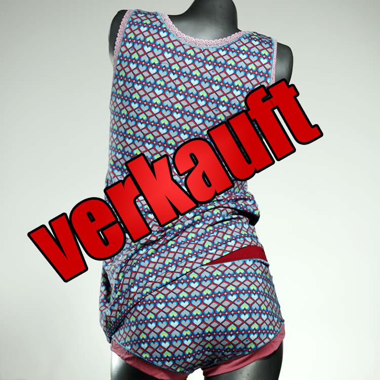 sexy handgemachte ökologische preiswerte Unterwäsche Set für DamenPanty / Hotpant mit Top aus Baumwolle