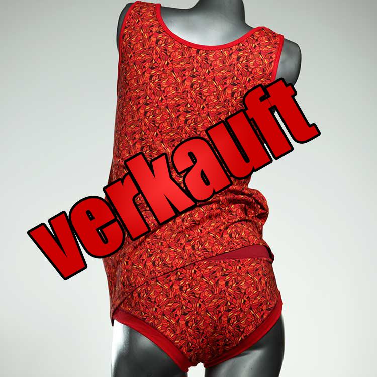 günstige handgemachte sexy ökologische Unterwäsche Set für DamenPanty / Hotpant mit Top aus Baumwolle