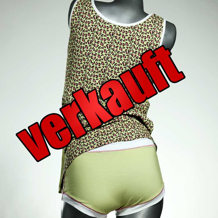 süße attraktive preiswerte bequeme Unterwäsche Set für DamenPanty / Hotpant mit Top aus Baumwolle