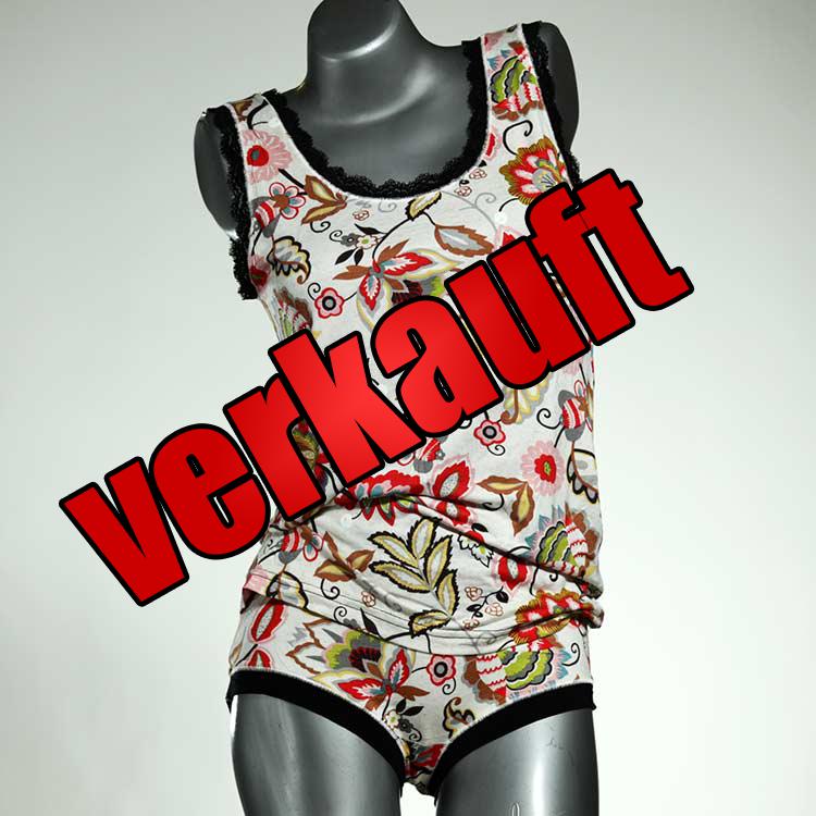 günstige süße bequeme handgemachte Unterwäsche Set für DamenPanty / Hotpant mit Top aus Baumwolle
