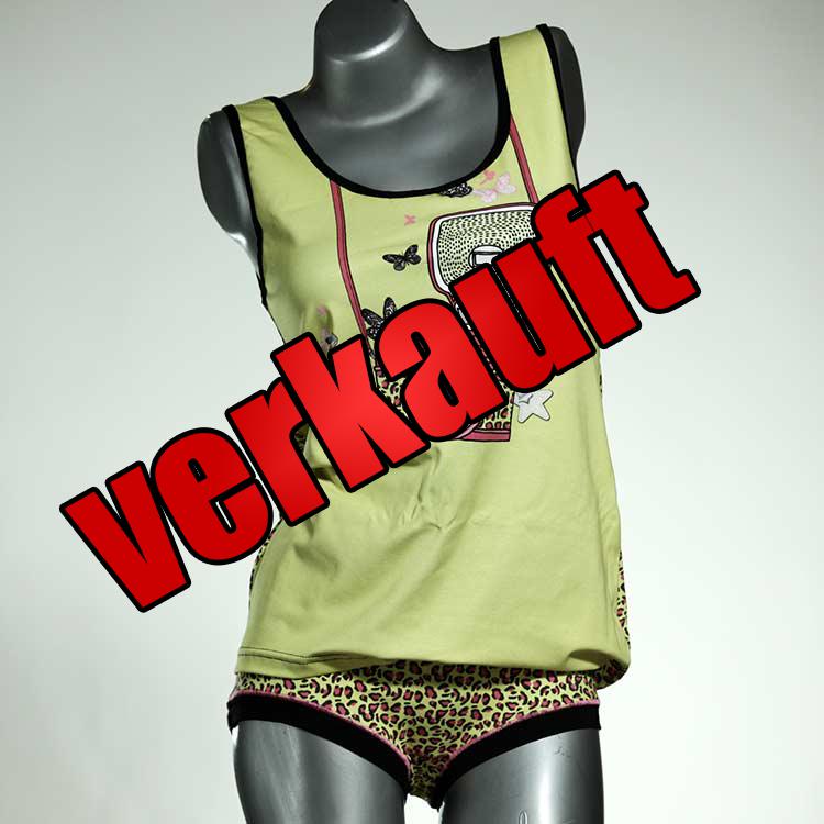 nachhaltige süße ökologische preiswerte Unterwäsche Set für DamenPanty / Hotpant mit Top aus Baumwolle