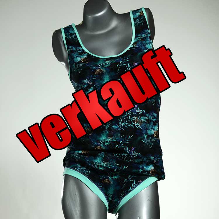 bequeme ökologische nachhaltige handgemachte Unterwäsche Set für DamenPanty / Hotpant mit Top aus Baumwolle