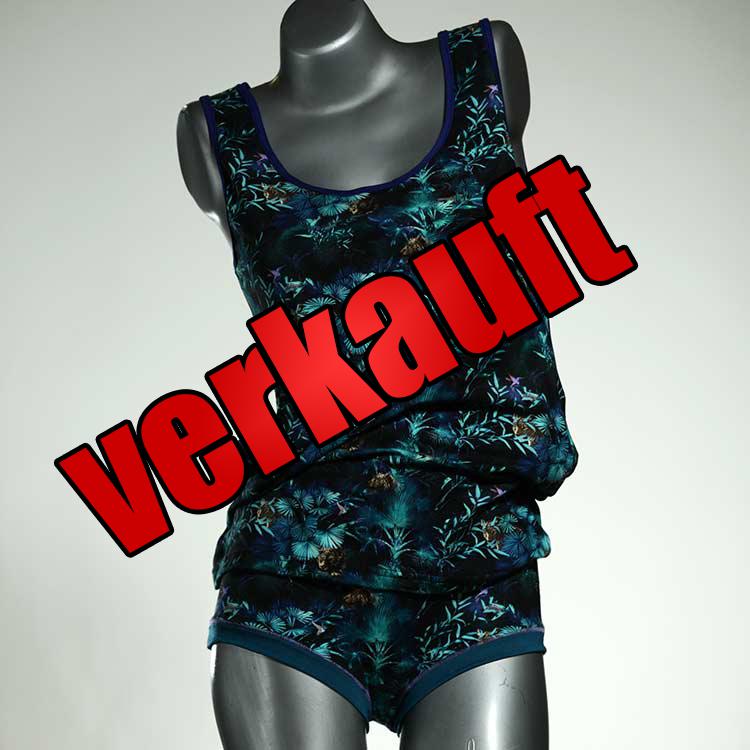 nachhaltige preiswerte farbige süße Unterwäsche Set für DamenPanty / Hotpant mit Top aus Baumwolle