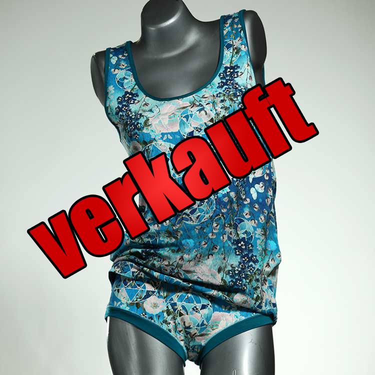 schöne süße preiswerte gemusterte Unterwäsche Set für DamenPanty / Hotpant mit Top aus Baumwolle