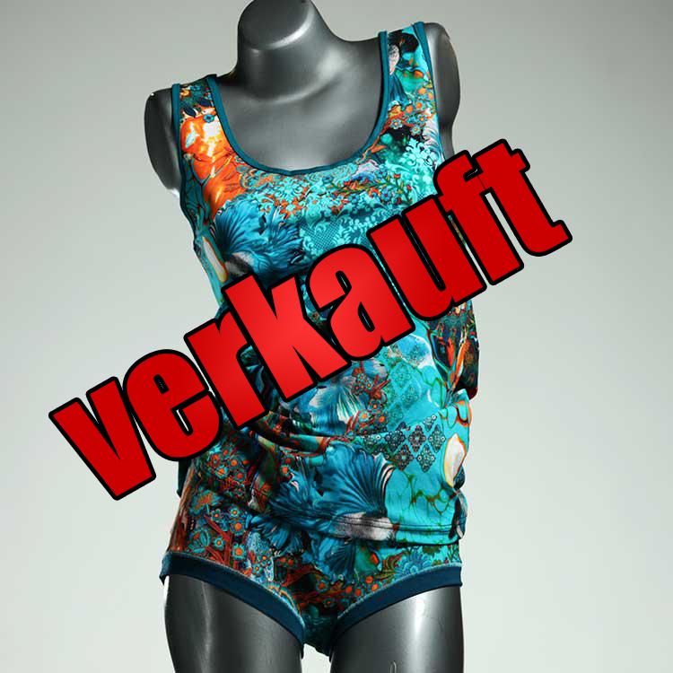 bunte farbige günstige preiswerte Unterwäsche Set für DamenPanty / Hotpant mit Top aus Baumwolle