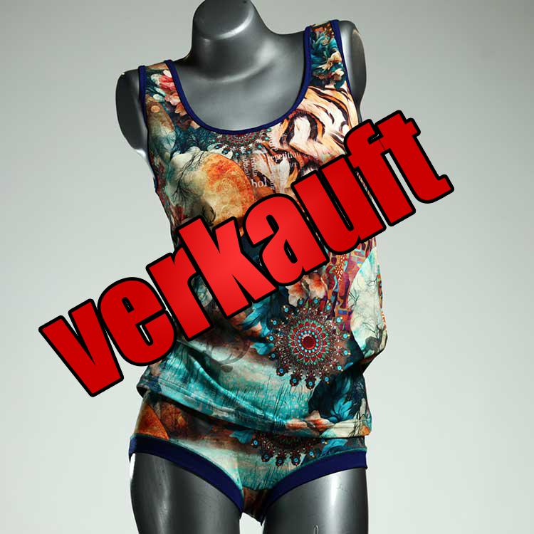 sexy attraktive nachhaltige farbige Unterwäsche Set für DamenPanty / Hotpant mit Top aus Baumwolle