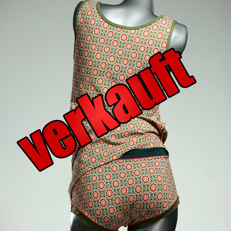 günstige farbige nachhaltige handgemachte Unterwäsche Set für DamenPanty / Hotpant mit Top aus Baumwolle