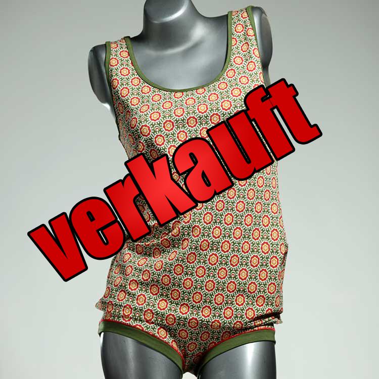 günstige farbige nachhaltige handgemachte Unterwäsche Set für DamenPanty / Hotpant mit Top aus Baumwolle
