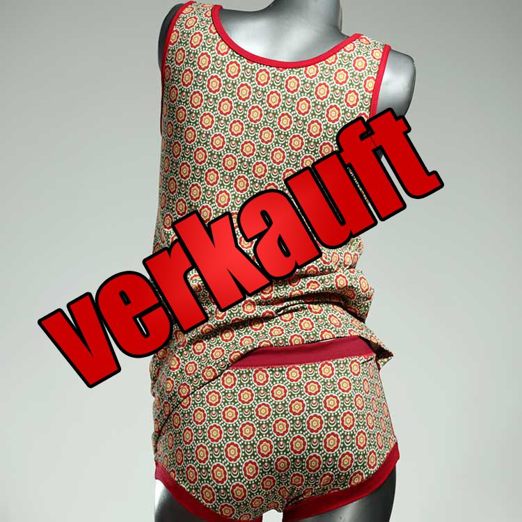 nachhaltige handgemachte ökologische schöne Unterwäsche Set für DamenPanty / Hotpant mit Top aus Baumwolle