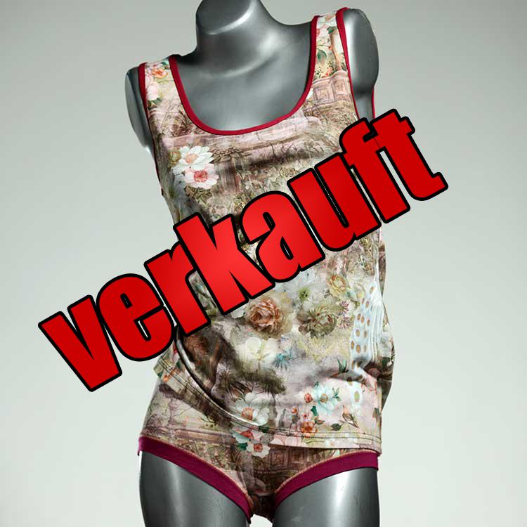 nachhaltige sexy süße günstige Unterwäsche Set für DamenPanty / Hotpant mit Top aus Baumwolle