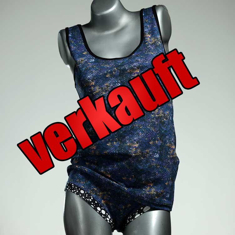 farbige süße bequeme nachhaltige Unterwäsche Set für DamenPanty / Hotpant mit Top aus Baumwolle