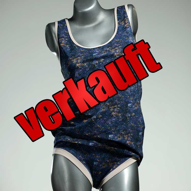 günstige attraktive handgemachte ökologische Unterwäsche Set für DamenPanty / Hotpant mit Top aus Baumwolle