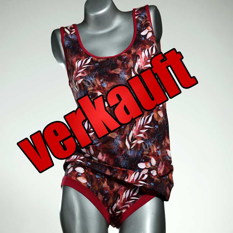 schöne ökologische sexy süße Unterwäsche Set für DamenPanty / Hotpant mit Top aus Baumwolle
