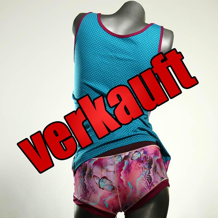 bunte bequeme farbige attraktive Unterwäsche Set für DamenPanty / Hotpant mit Top aus Baumwolle