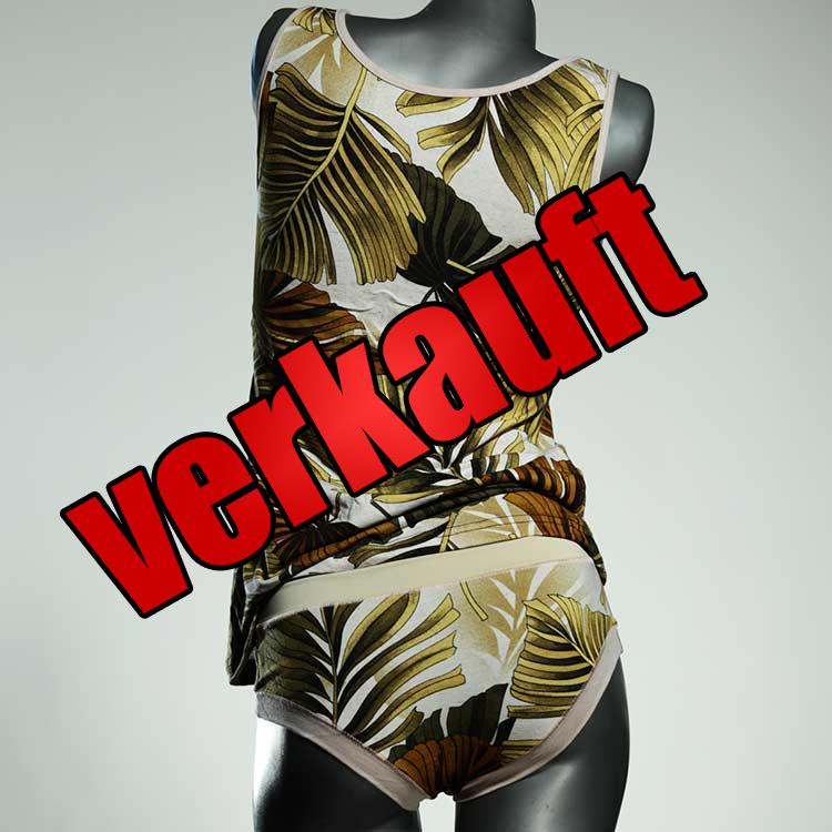 süße sexy handgemachte ökologische Unterwäsche Set für DamenPanty / Hotpant mit Top aus Baumwolle