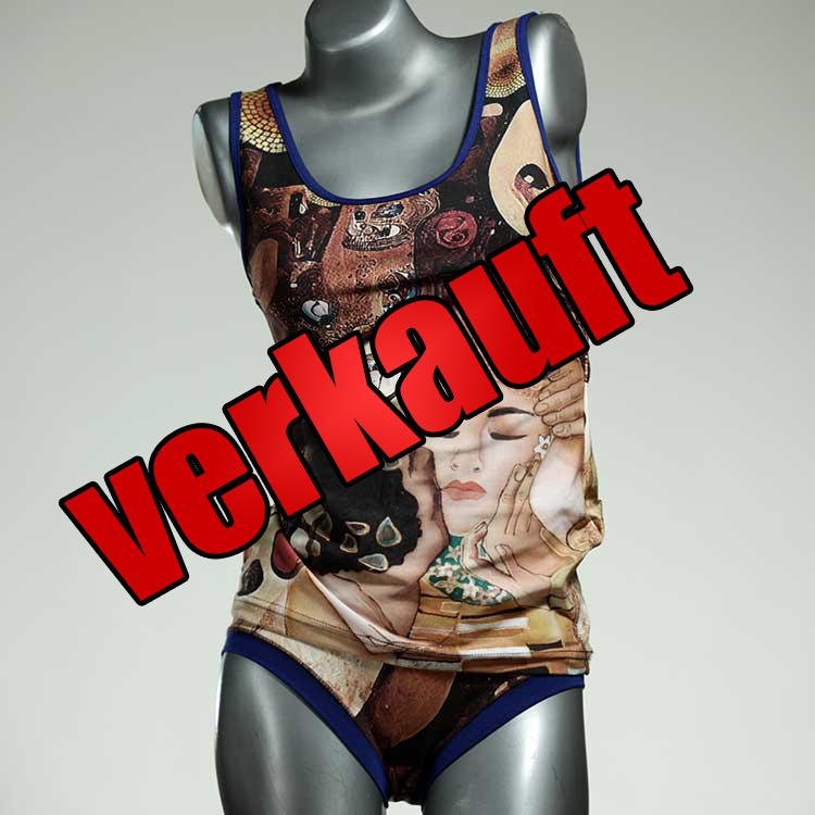 handgemachte bequeme gemusterte farbige Unterwäsche Set für DamenPanty / Hotpant mit Top aus Baumwolle