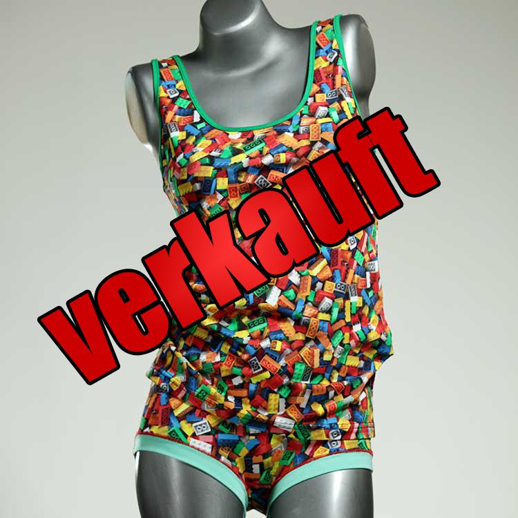 preiswerte schöne bequeme nachhaltige Unterwäsche Set für DamenPanty / Hotpant mit Top aus Baumwolle