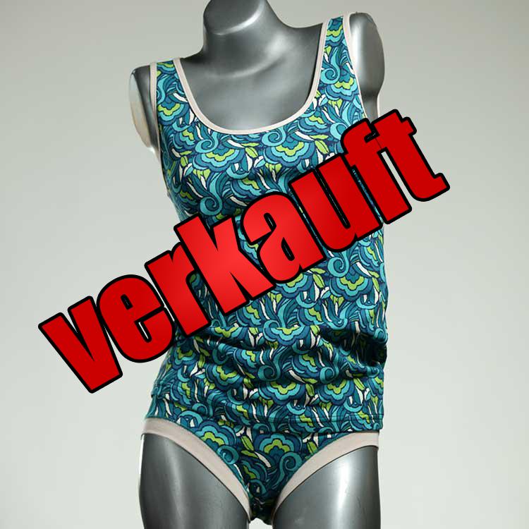 gemusterte handgemachte sexy bequeme Unterwäsche Set für DamenPanty / Hotpant mit Top aus Baumwolle