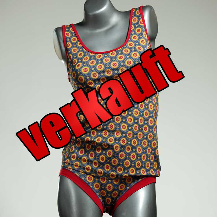 preiswerte bequeme farbige bunte Unterwäsche Set für DamenPanty / Hotpant mit Top aus Baumwolle
