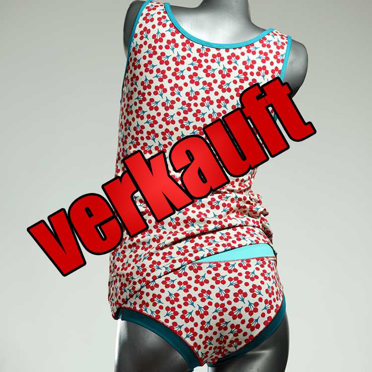 attraktive ökologische bequeme preiswerte Unterwäsche Set für DamenPanty / Hotpant mit Top aus Baumwolle