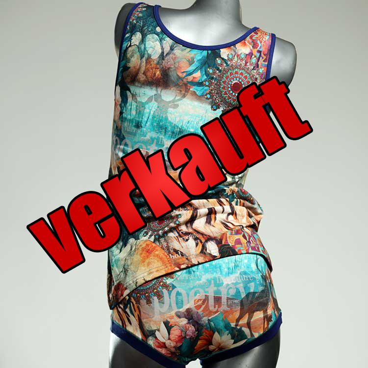 preiswerte handgemachte schöne bunte Unterwäsche Set für DamenPanty / Hotpant mit Top aus Baumwolle