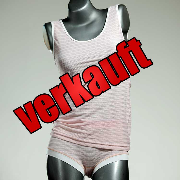 attraktive ökologische bequeme nachhaltige Unterwäsche Set für DamenPanty / Hotpant mit Top aus Baumwolle
