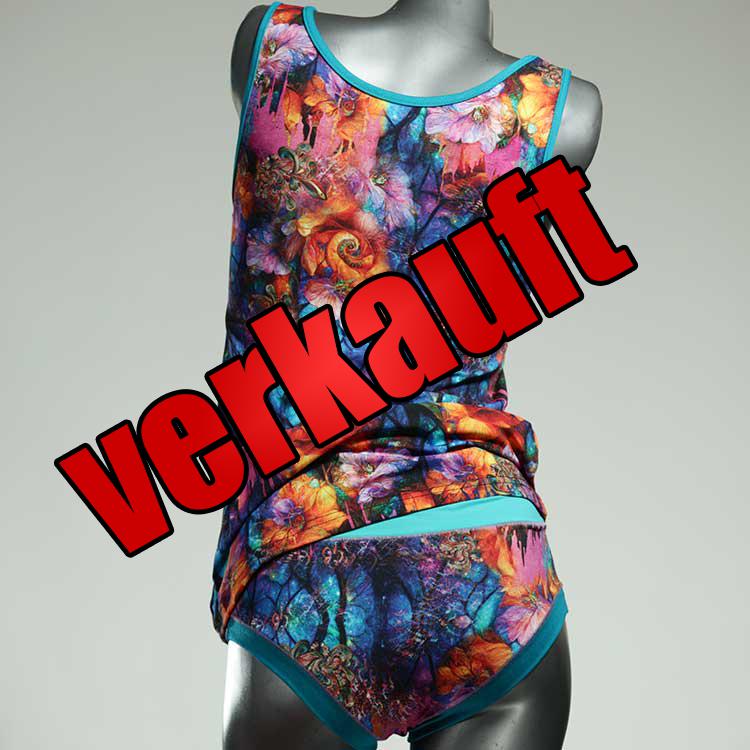 ökologische nachhaltige preiswerte handgemachte Unterwäsche Set für DamenPanty / Hotpant mit Top aus Baumwolle