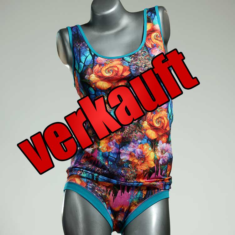 ökologische nachhaltige preiswerte handgemachte Unterwäsche Set für DamenPanty / Hotpant mit Top aus Baumwolle