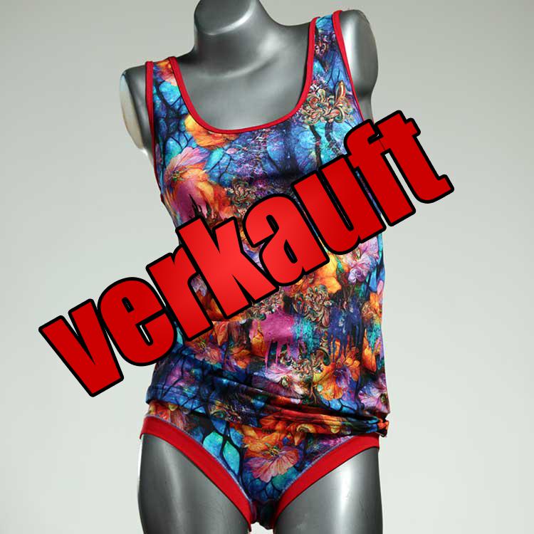 günstige bequeme süße preiswerte Unterwäsche Set für DamenPanty / Hotpant mit Top aus Baumwolle