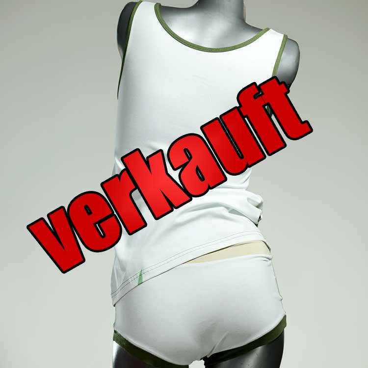 ökologische gemusterte bequeme günstige Unterwäsche Set für DamenPanty / Hotpant mit Top aus Baumwolle