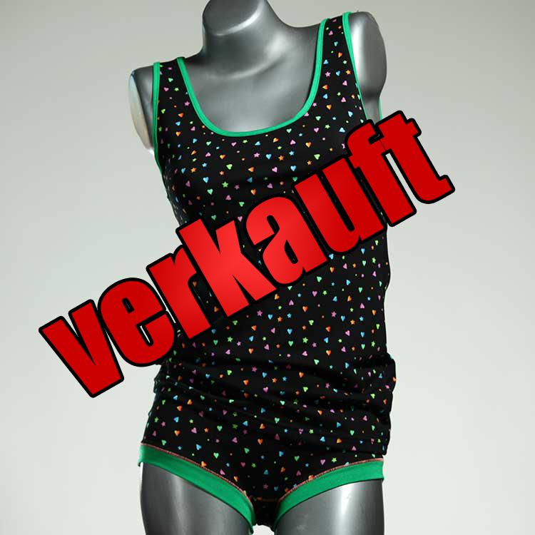 farbige bunte günstige süße Unterwäsche Set für DamenPanty / Hotpant mit Top aus Baumwolle