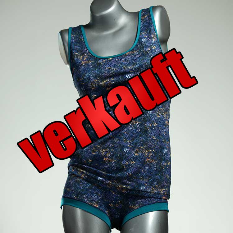 schöne ökologische nachhaltige bunte Unterwäsche Set für DamenPanty / Hotpant mit Top aus Baumwolle