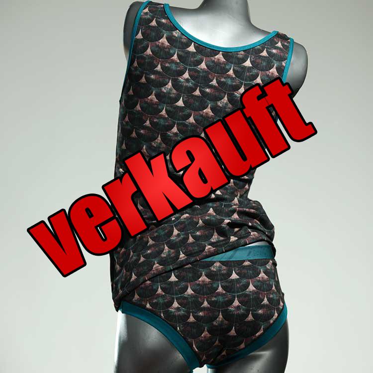 preiswerte farbige gemusterte sexy Unterwäsche Set für DamenPanty / Hotpant mit Top aus Baumwolle